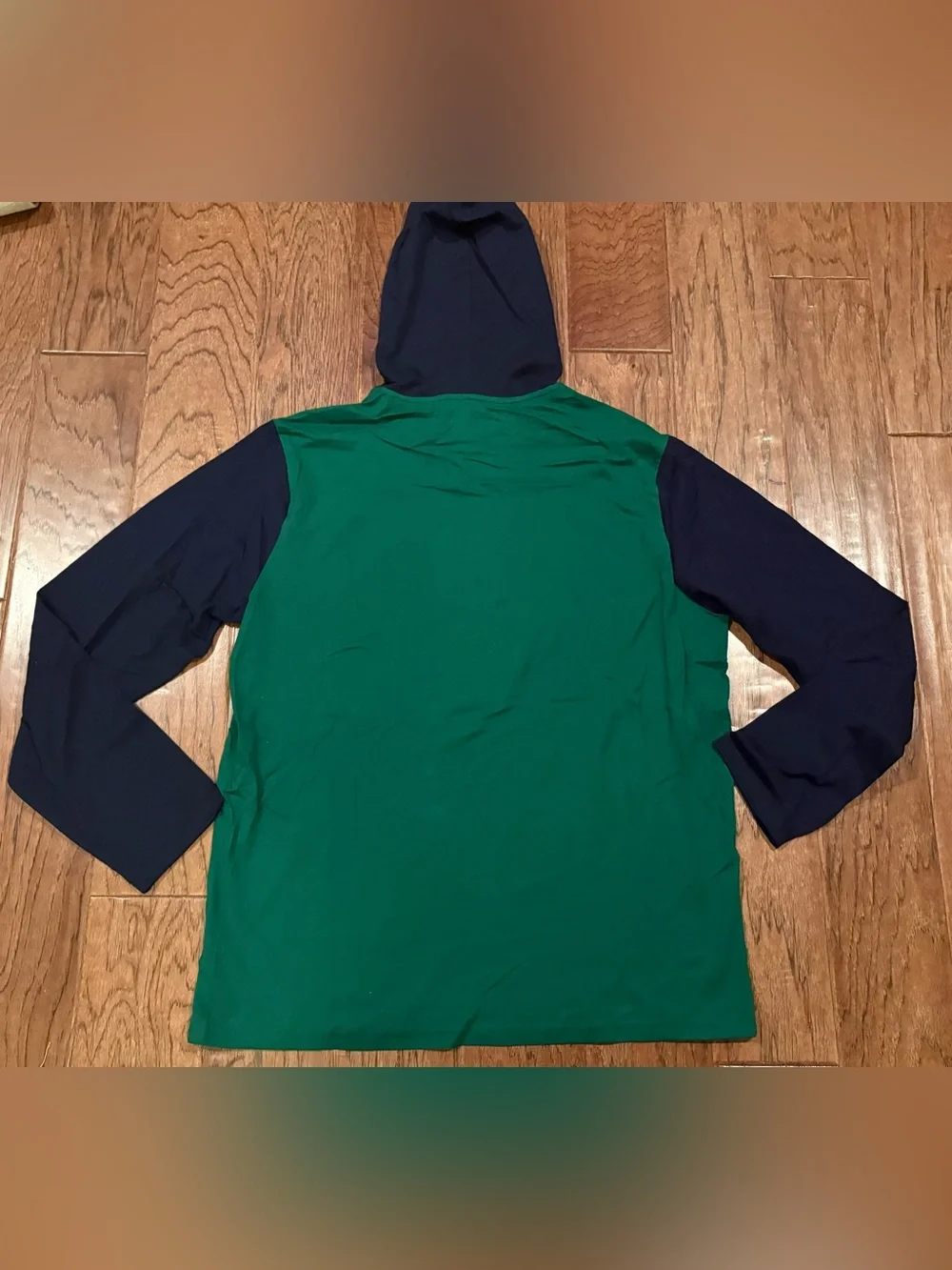 Polo Ralph Lauren Logo Color block Long Sleeve Hoodie Shirt Size Large NWT